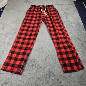 Mens Large Red Black Buffalo Plaid Pajama Pants Cotton blend by Bottoms Out